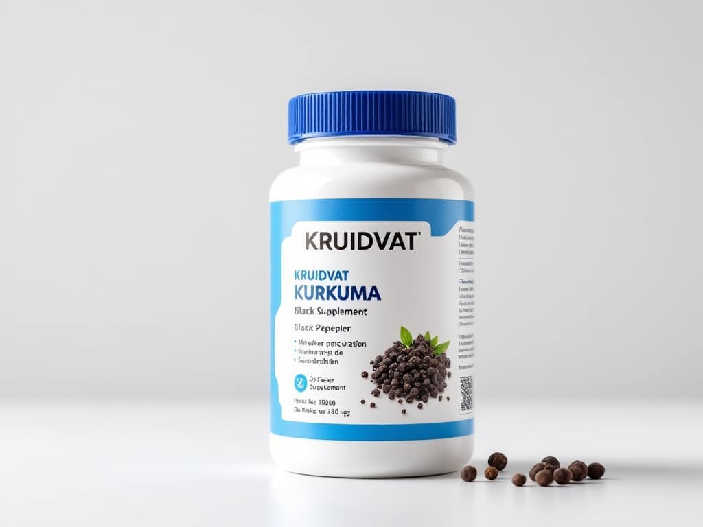Kruidvat Kurkuma met Zwarte Peper supplement verpakking