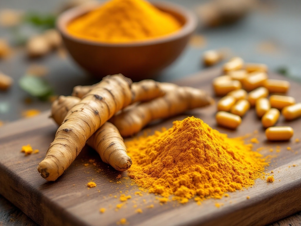 Kurkuma wortels en curcumine poeder - de basis van elk kurkuma supplement