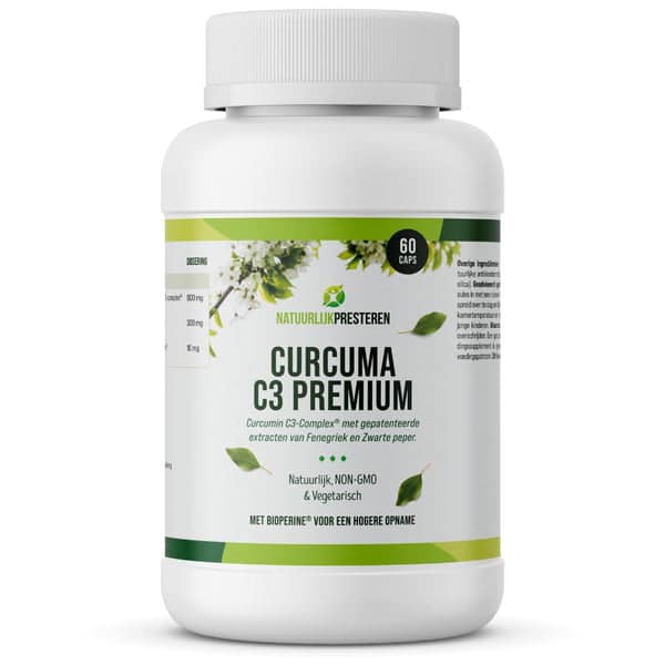 Natuurlijk Presteren Curcuma C3 Premium supplement potje