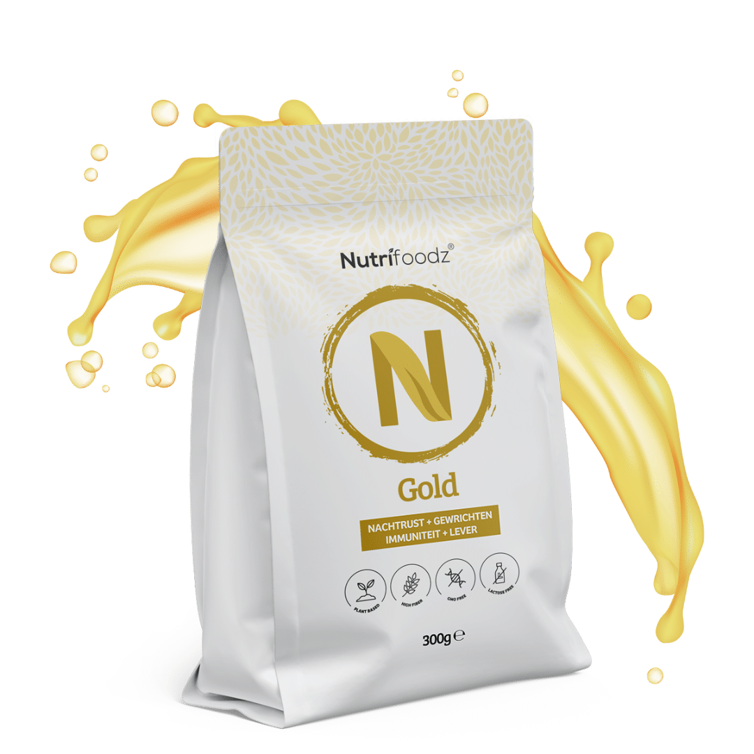 Nutrifoodz Gold golden milk poeder verpakking