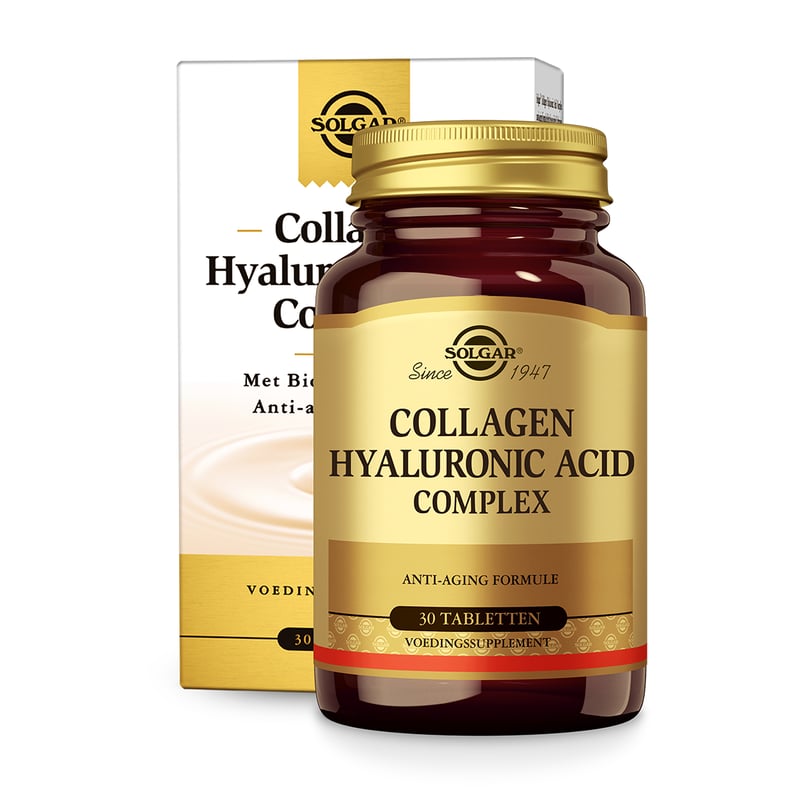 Solgar Collageen Hyaluronzuur Complex supplement flesje