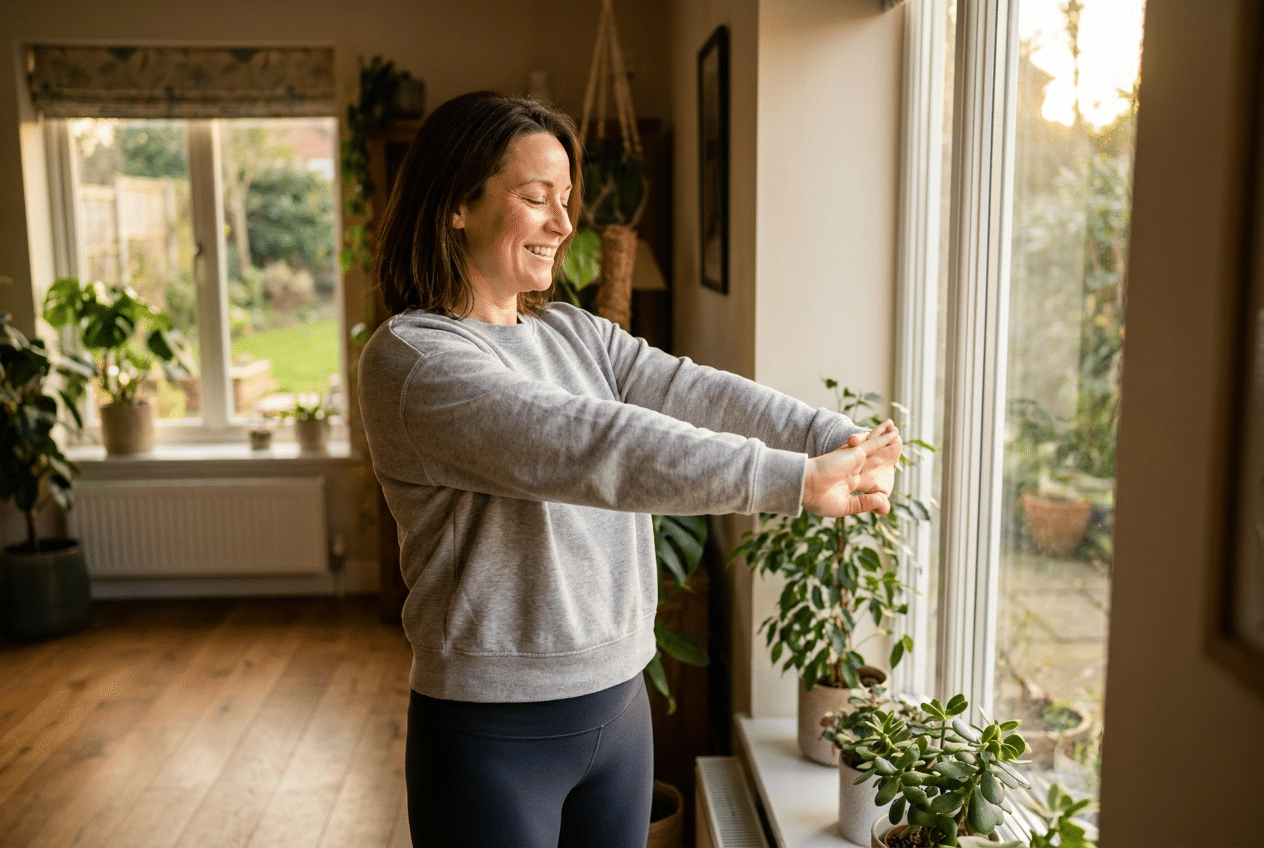 Vrouw die zich energiek en gezond voelt na leverondersteuning