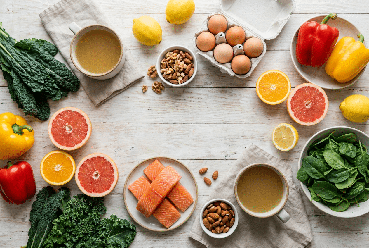 Eiwitrijke en vitamine C-rijke voeding voor sterker haar