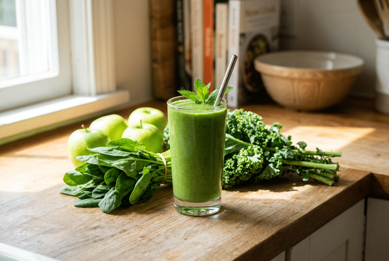 Vers groen glas greens in de ochtend