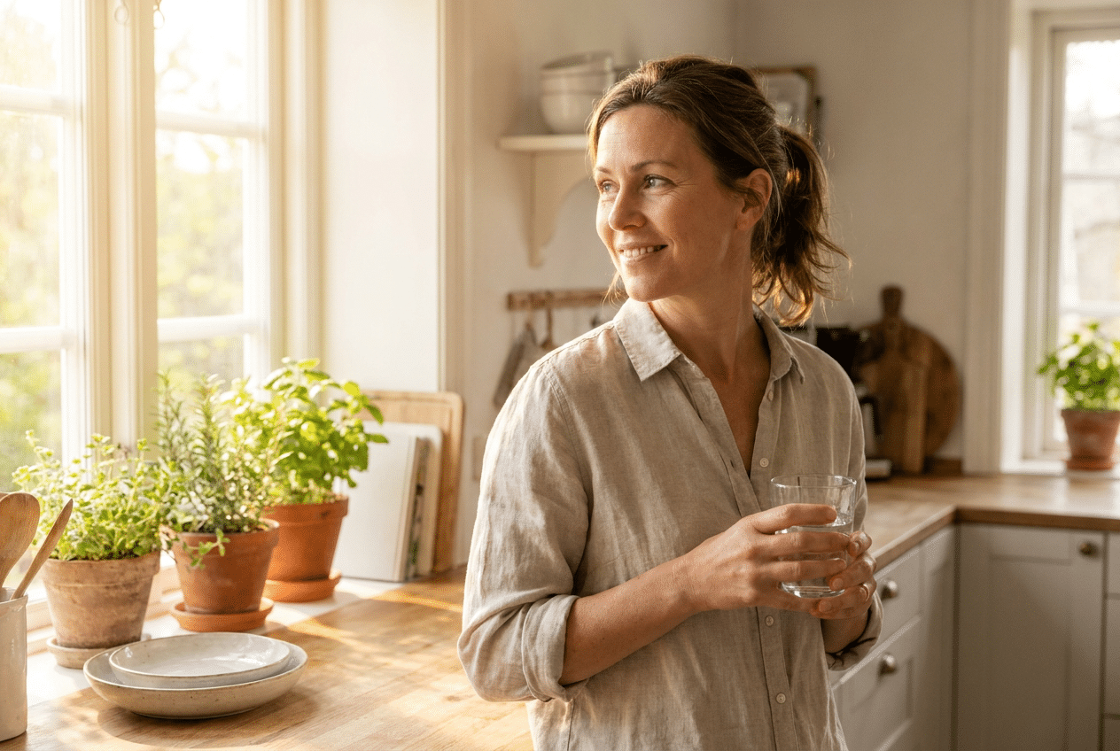 Vrouw voelt zich hersteld en energiek