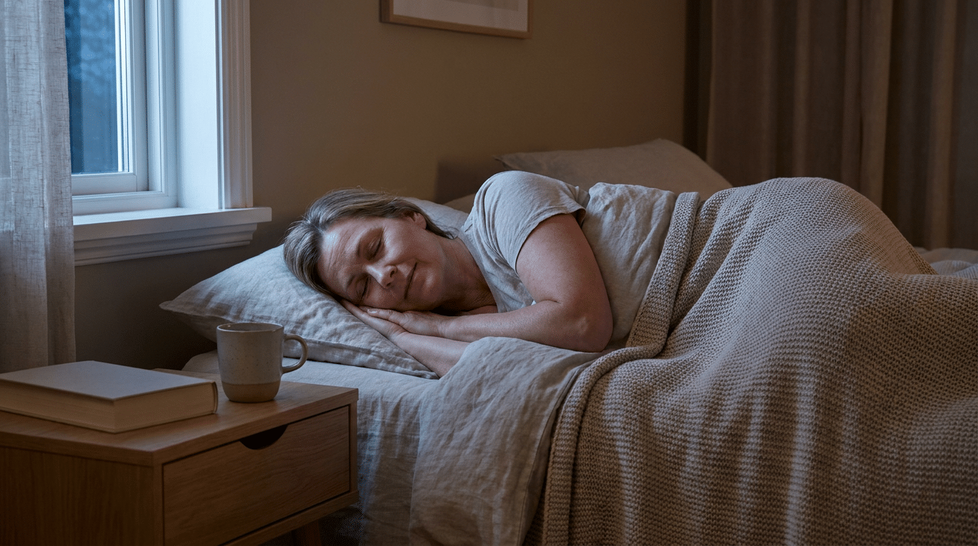Vrouw slaapt rustig door dankzij magnesium