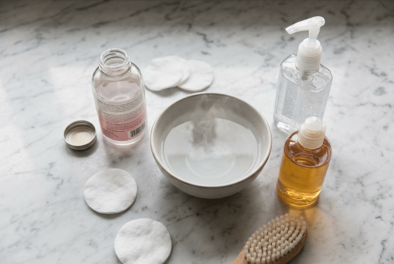 Producten die nagels verzwakken zoals nagellakremover en zeep