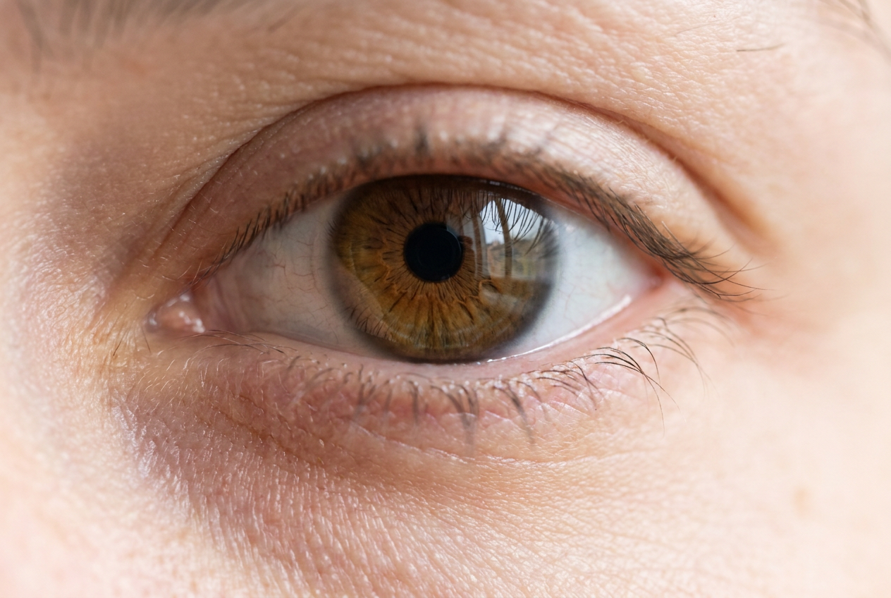 Close-up van een trillend ooglid