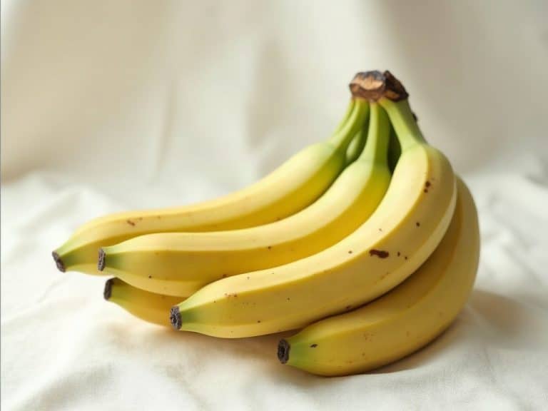 Een tros licht onrijpe bananen