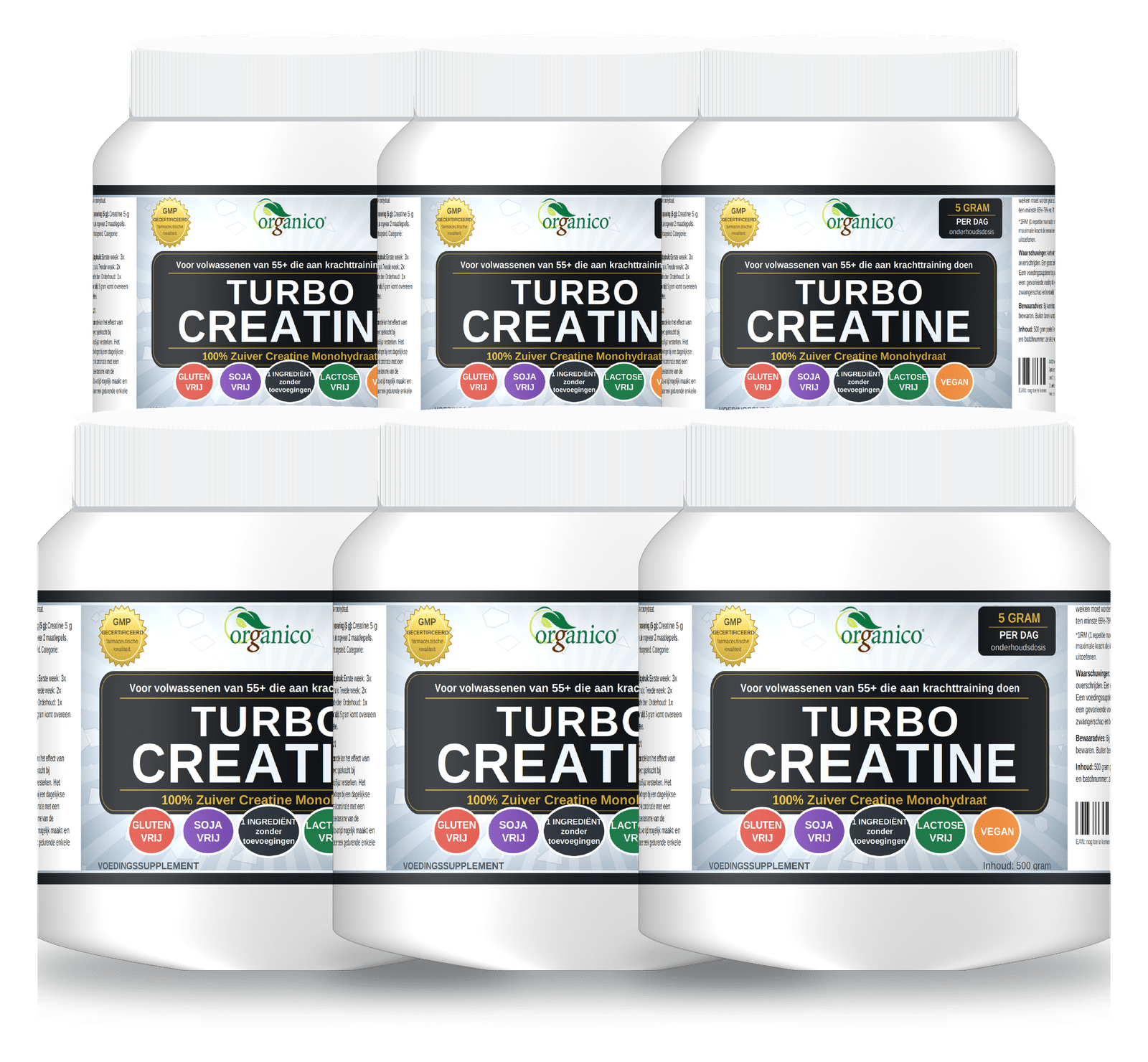 6 potten Organico Turbo Creatine